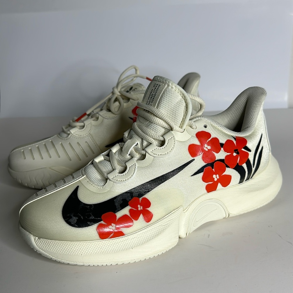 Nike x Naomi Osaka 6/22 Court Air Zoom GP Turbo Bone Hibiscus Women Sneaker 10